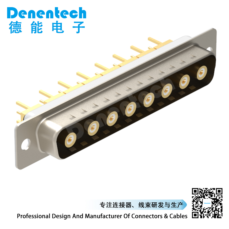 Denentech Factory direct sales 8W8 high power DB connector male coaxial straight DIP power connector plug d-sub connectors